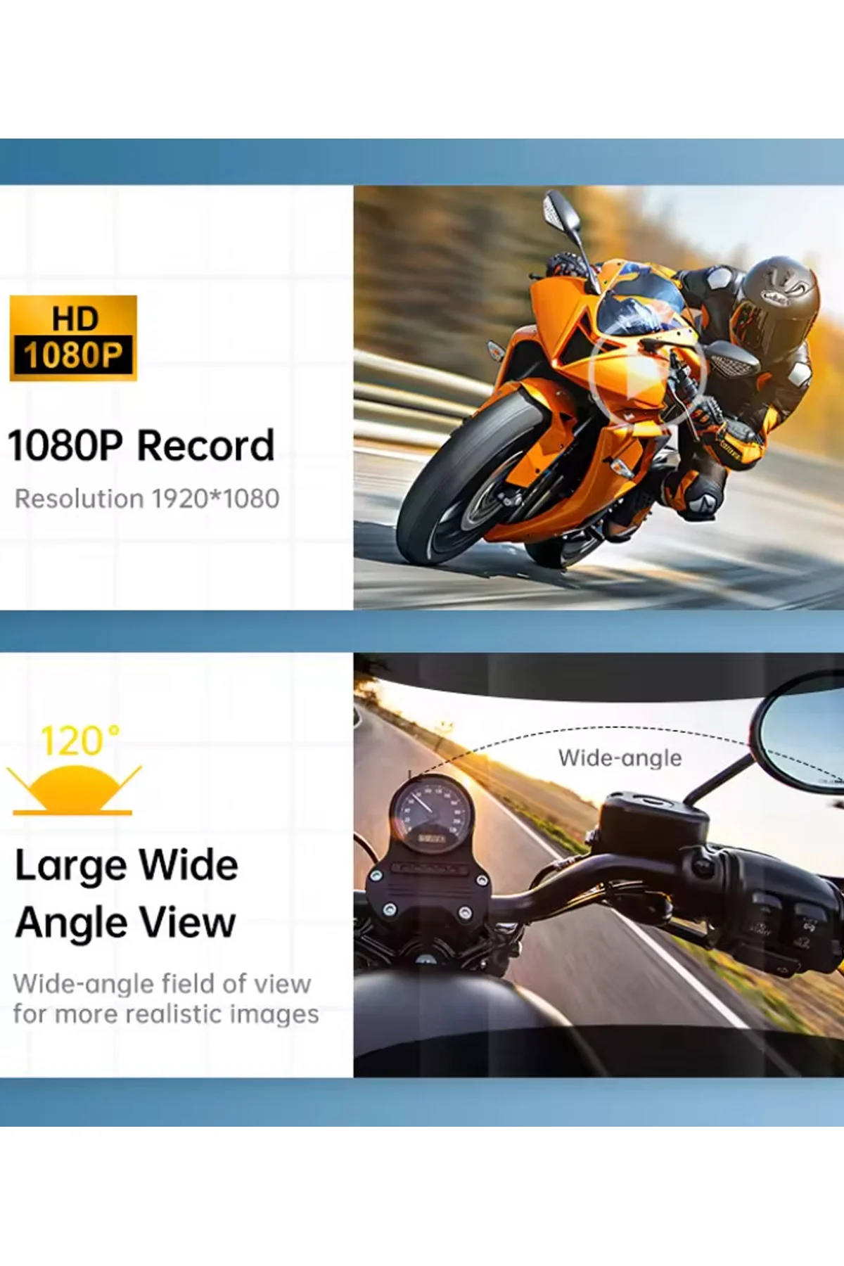 Q29 Motosiklet Kask Bluetooth Kulaklık Eşleşmeli 1080P Kamera Geniş açı Su Geçirmez Intercom görsel 2