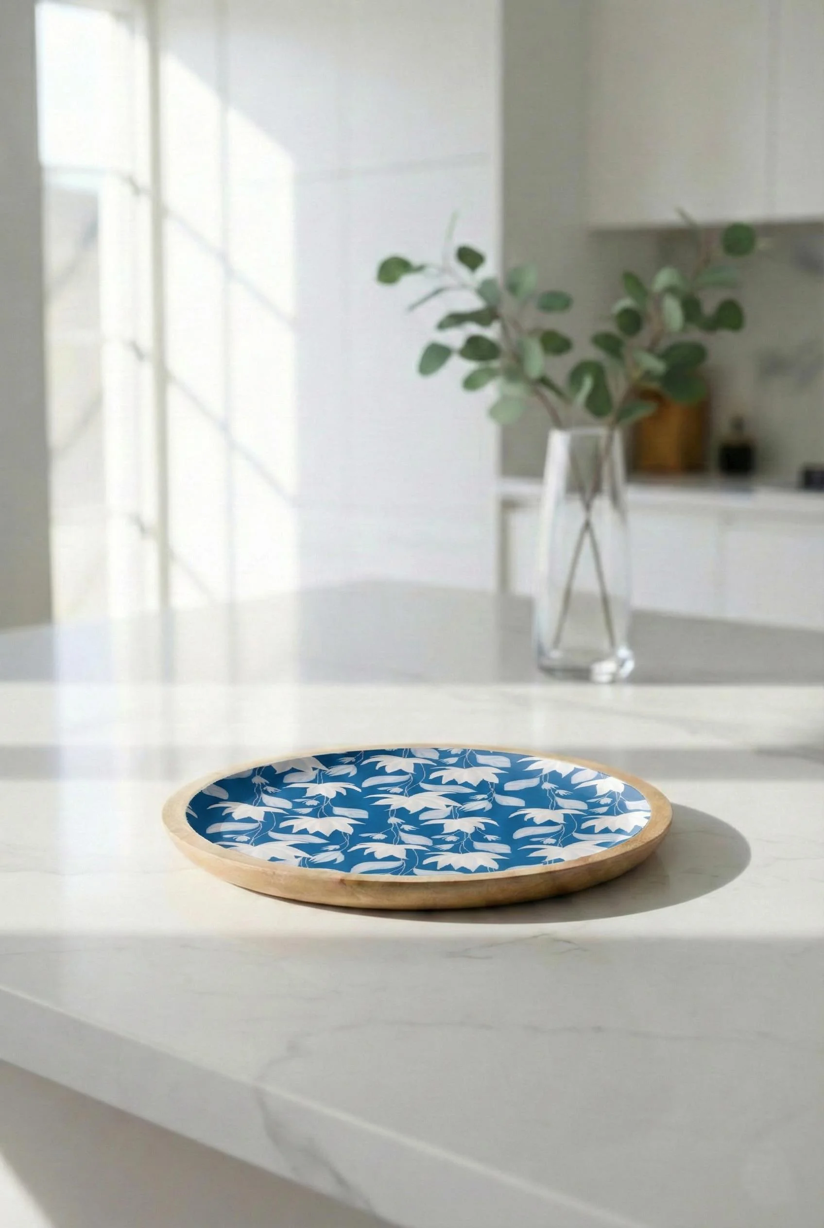 Mango Agacı Servis Tabağı & Sunum Tabağı 25 Cm Desenli görsel 3