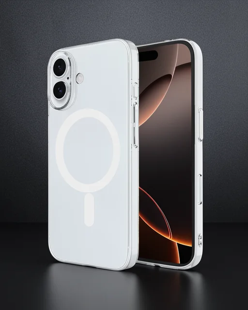 Apple İphone 16 Plus Kılıf Magneticsafe Şeffaf Silikon - Şeffaf