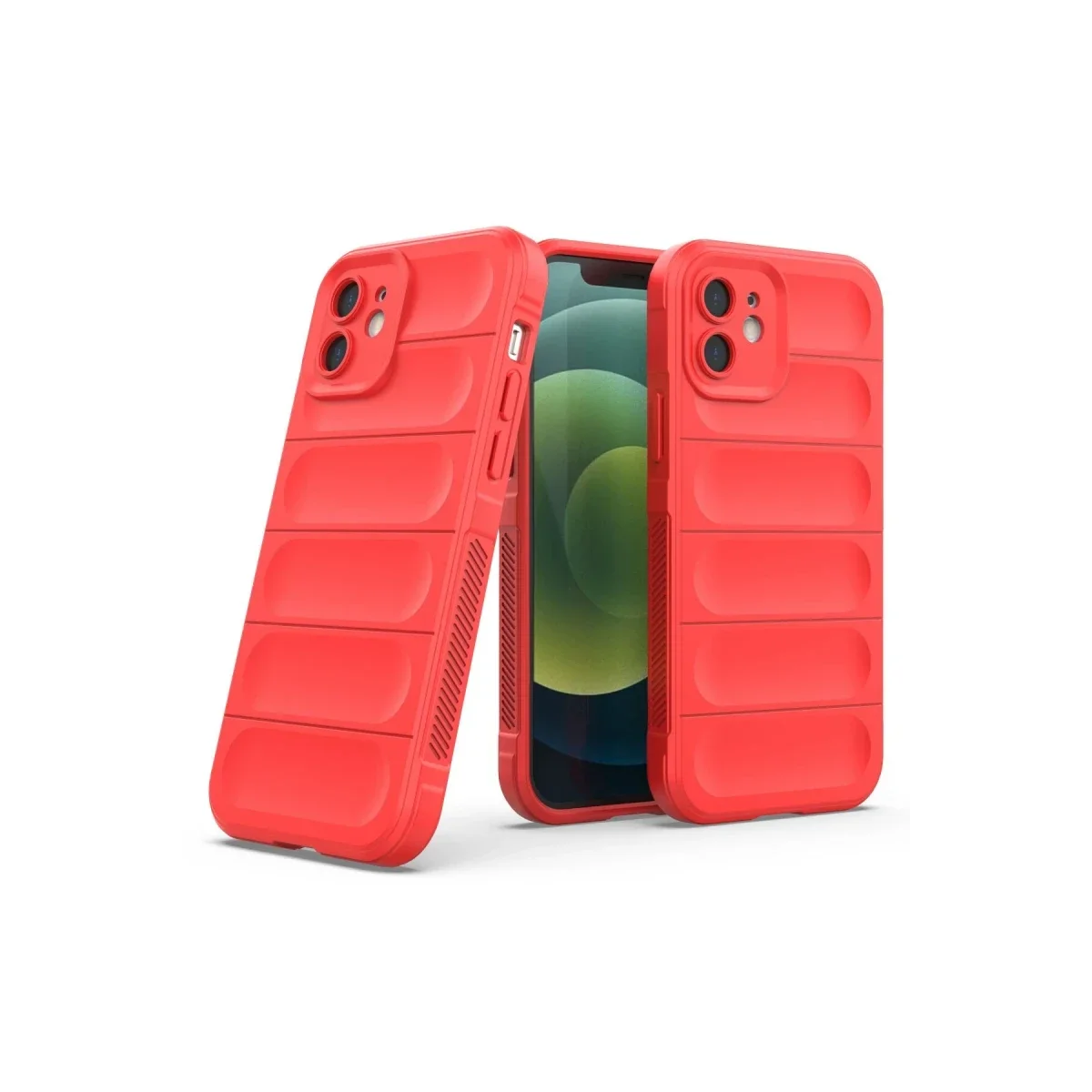 Apple iPhone 12 Kılıf Optimum Silikon - Kırmızı görsel 2