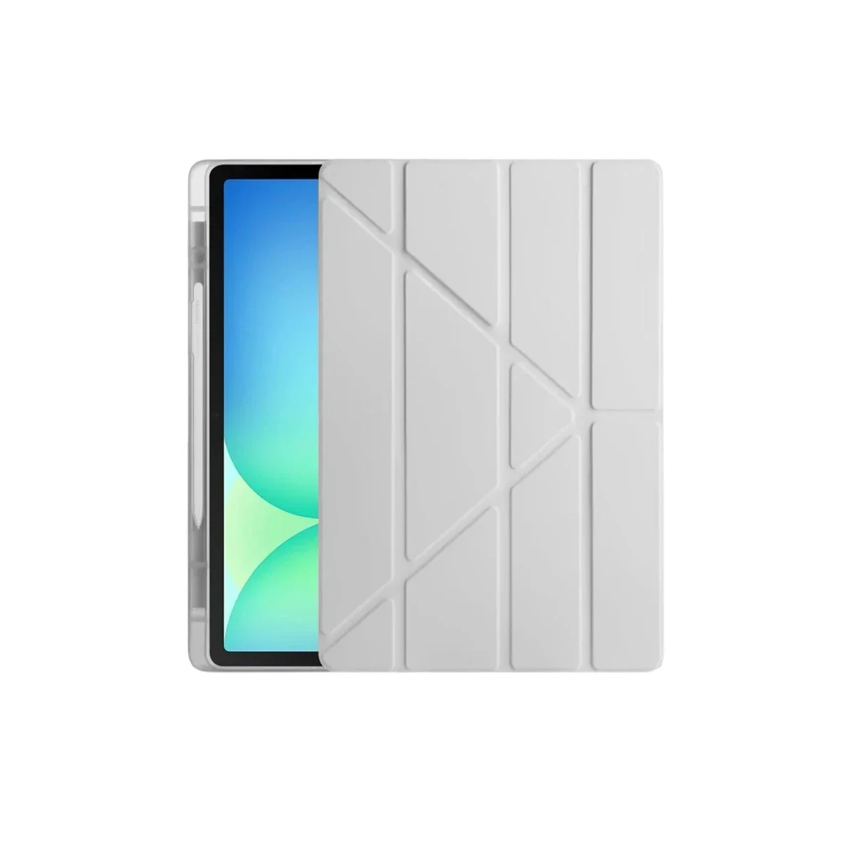 Apple iPad Air 13 (2024) Kılıf Kalemlikli Mars Tablet Kılıfı - Gri
