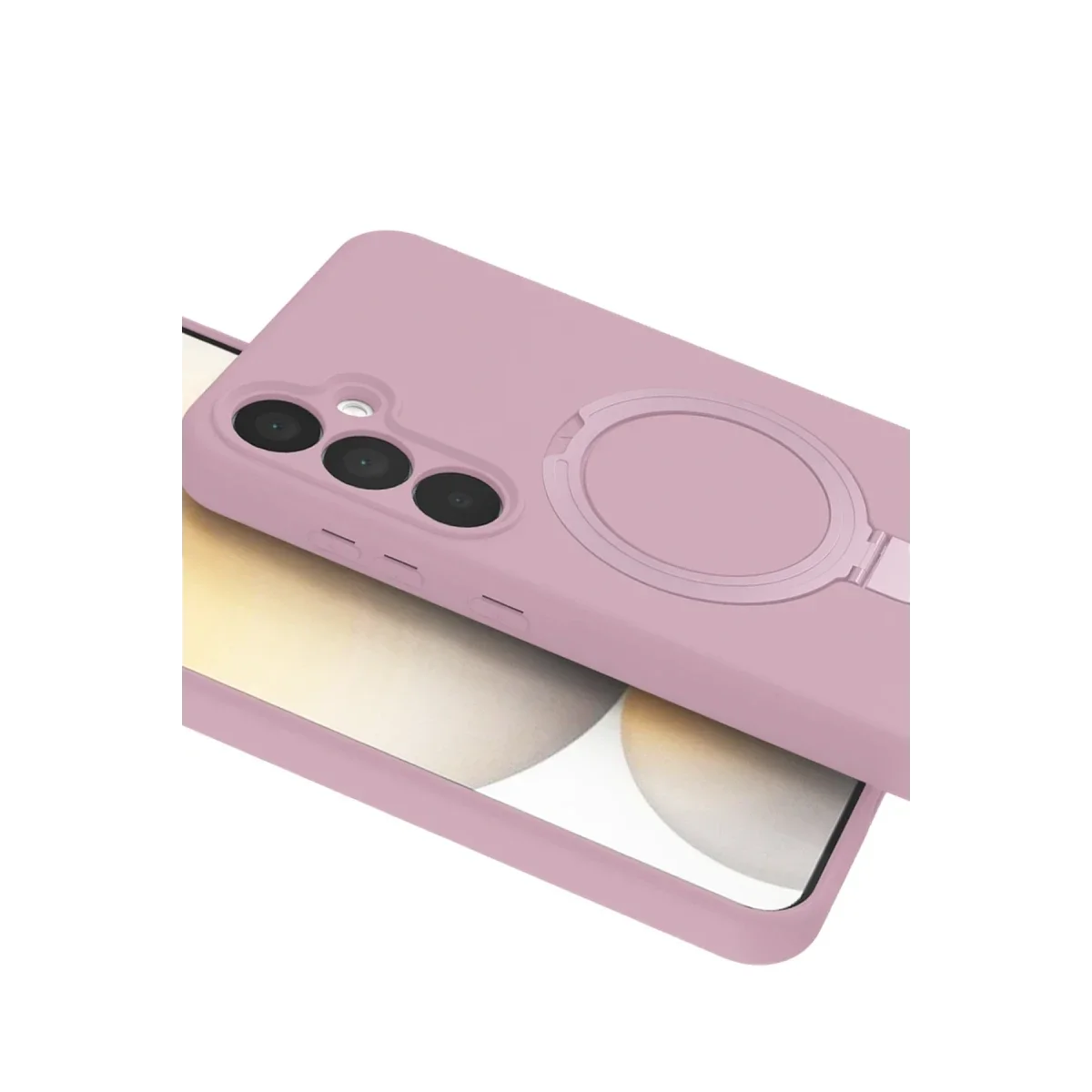 Samsung Galaxy A35 5G Regal Magsafe Standlı Kapak - Açık Pembe görsel 5