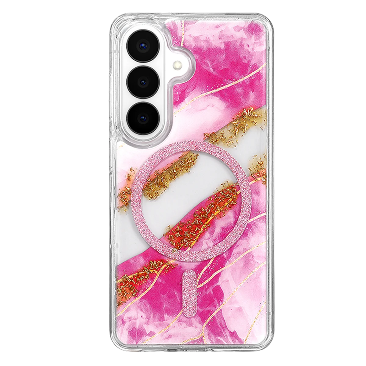 Onegif Samsung Galaxy S26 Lotus Simli Magsafe Kapak - Pembe görsel 3