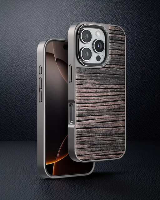 Venco Apple İphone 16 Pro Wave Kapak - Kahverengi