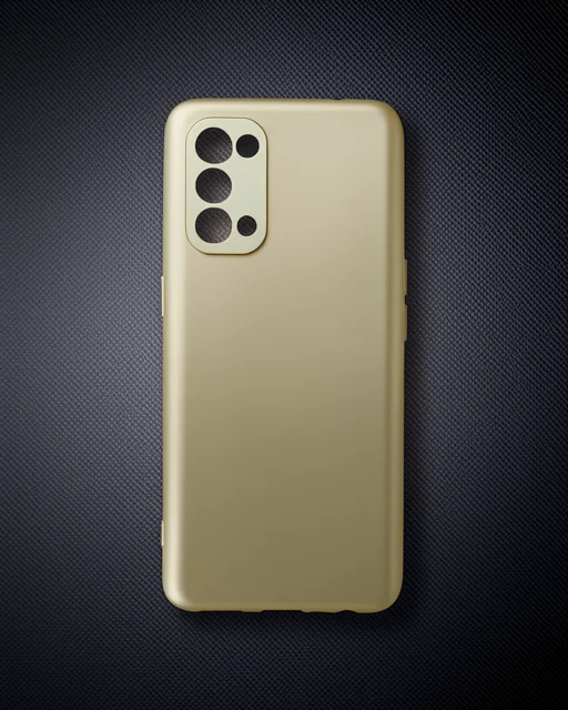 Oppo Reno 5 Pro Kılıf First Silikon - Gold