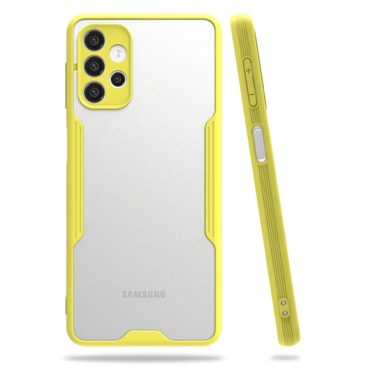 Samsung Galaxy A72 Kılıf Platin Silikon - Sarı görsel 2