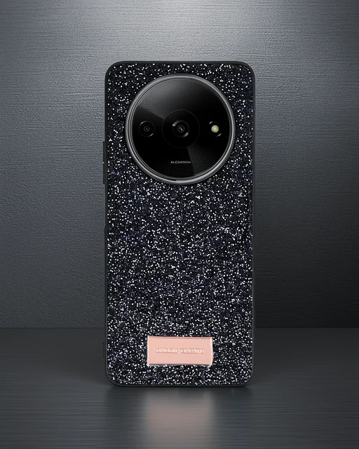 Onegif Xiaomi Redmi A3 4g Bright Simli Kapak - Siyah