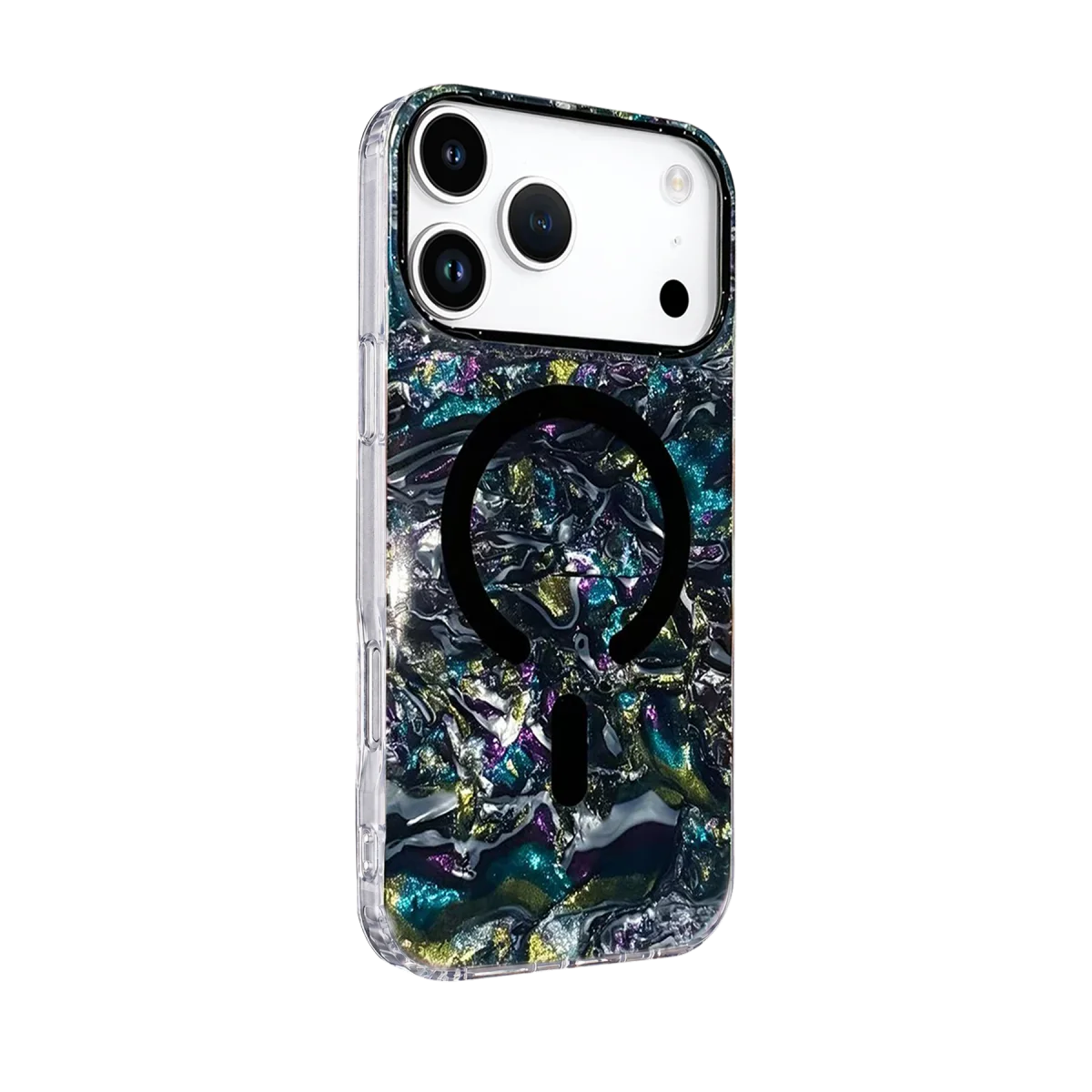 Onegif Apple iPhone 17 Pro Mila Dalgalı Magsafe Kapak - Lacivert görsel 3