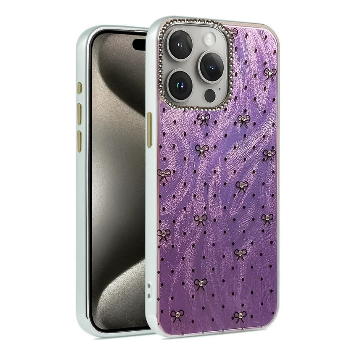 Apple iPhone 15 Pro Max Kılıf Blade Aynalı Desenli Kapak - Desen 2