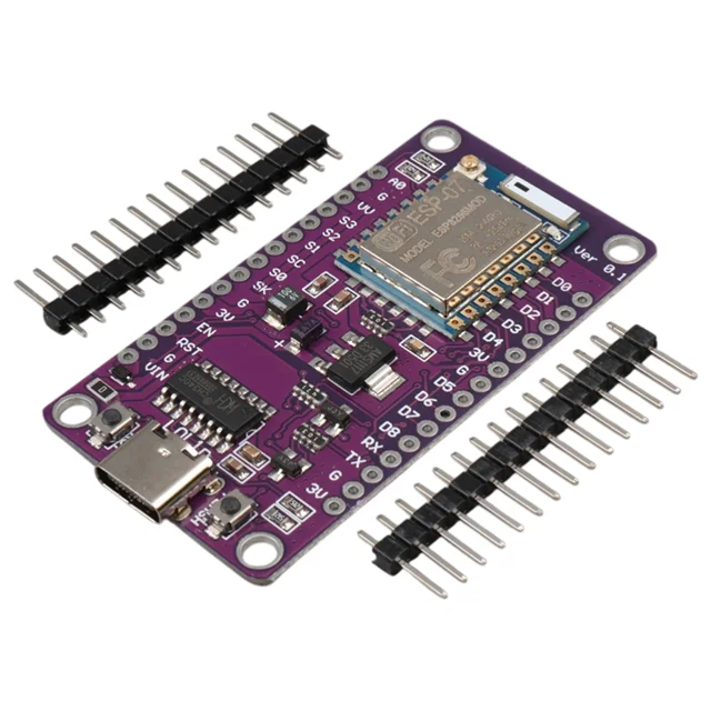 ESP-07 Modüllü NodeMCU V3 Mor Geliştirme Kartı IoT Projeleri İçin USB-C Haberleşme Modülü görsel 4