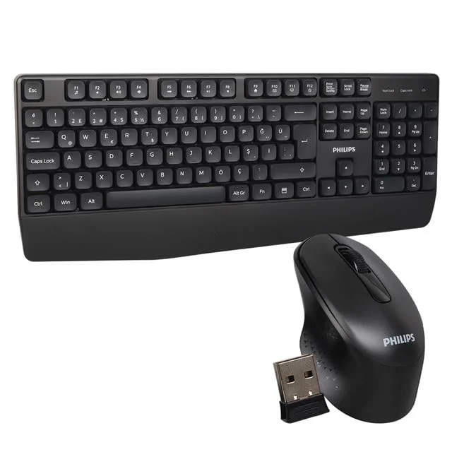 SPK634B USB Kablosuz Ofis Tipi Siyah Numpadli Türkçe Q Klavye görsel 3