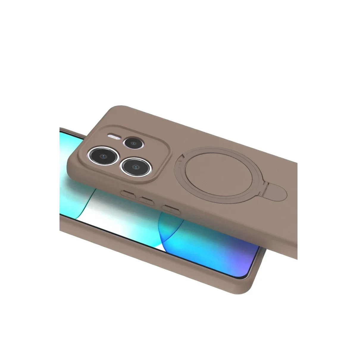 Xiaomi Redmi Note 14 4G Regal Magsafe Standlı Kapak - Çöl Titanyum görsel 4