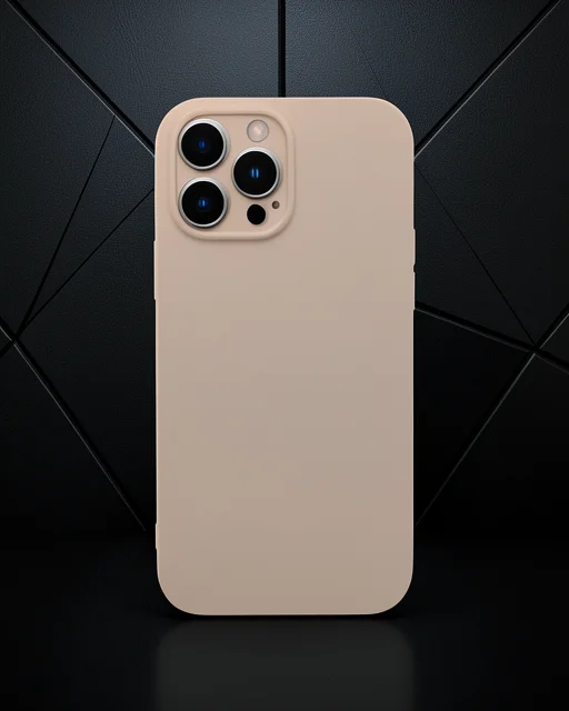 Apple İphone 13 Pro Max Kılıf Nano İçi Kadife Silikon - Pudra