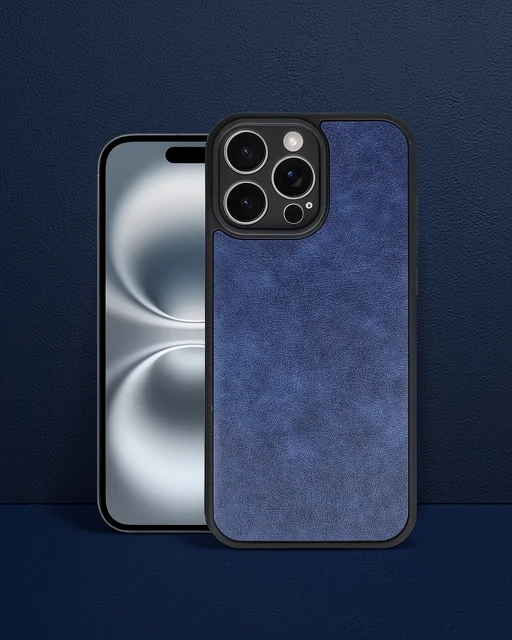 Apple İphone 16 Pro Kılıf Aras Deri Kapak - Lacivert