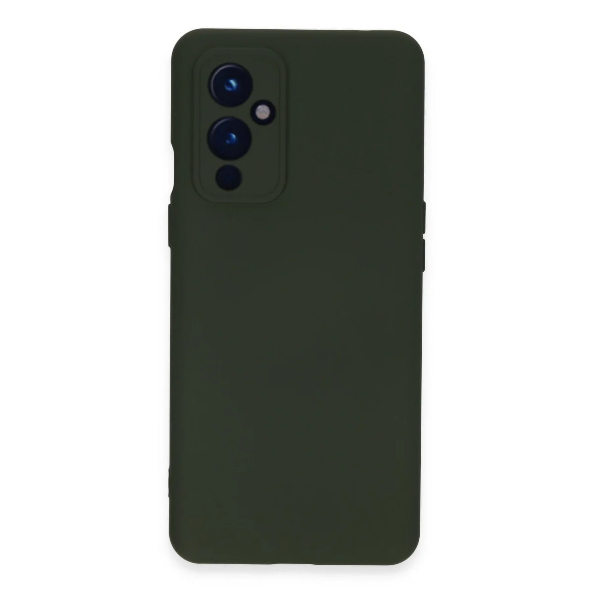 One Plus 9 Kılıf Nano İçi Kadife Silikon - Koyu Yeşil