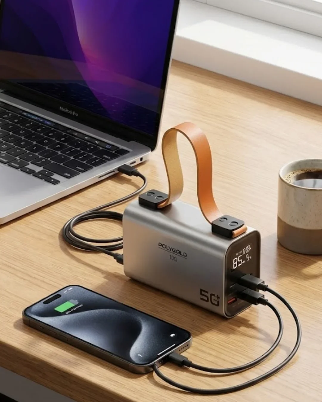 50000 mAh Powerbank Süper Hızlı Şarj LED Dijital Göstergeli Taşınabilir Şarj Cihazı
