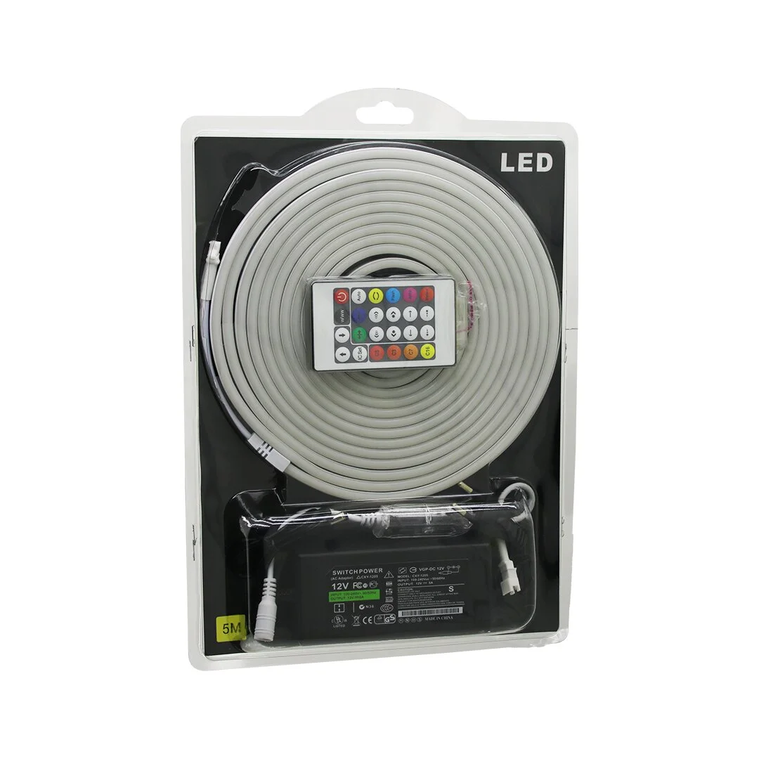 5MT Kumandalı - Adaptörlü Neon Şerit Led 12V
