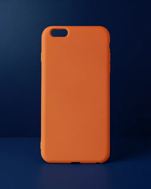 Apple İphone 6 Plus Kılıf Nano İçi Kadife Silikon - Turuncu