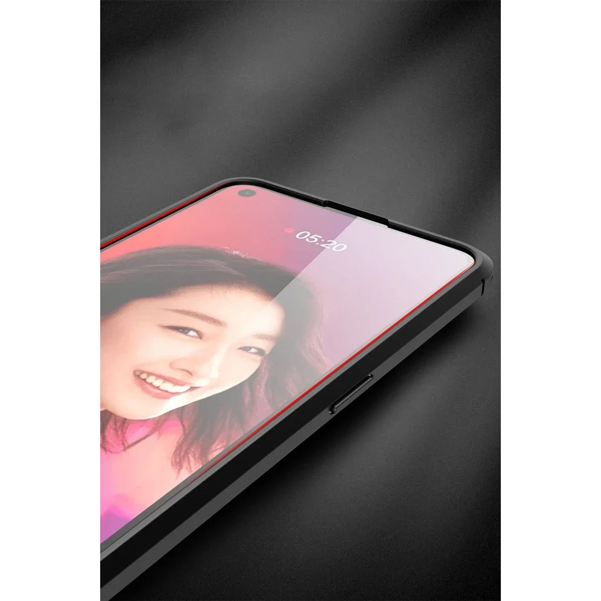 Oppo Reno 5 Kılıf Auto Focus Kapak - Kırmızı görsel 5