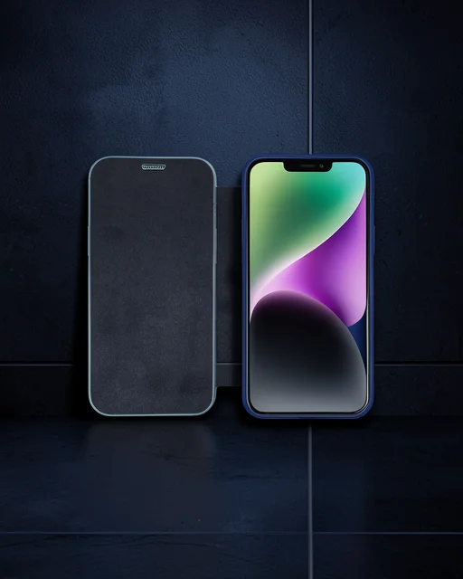Apple İphone 12 Kılıf Dolpin Kapaklı - Lacivert