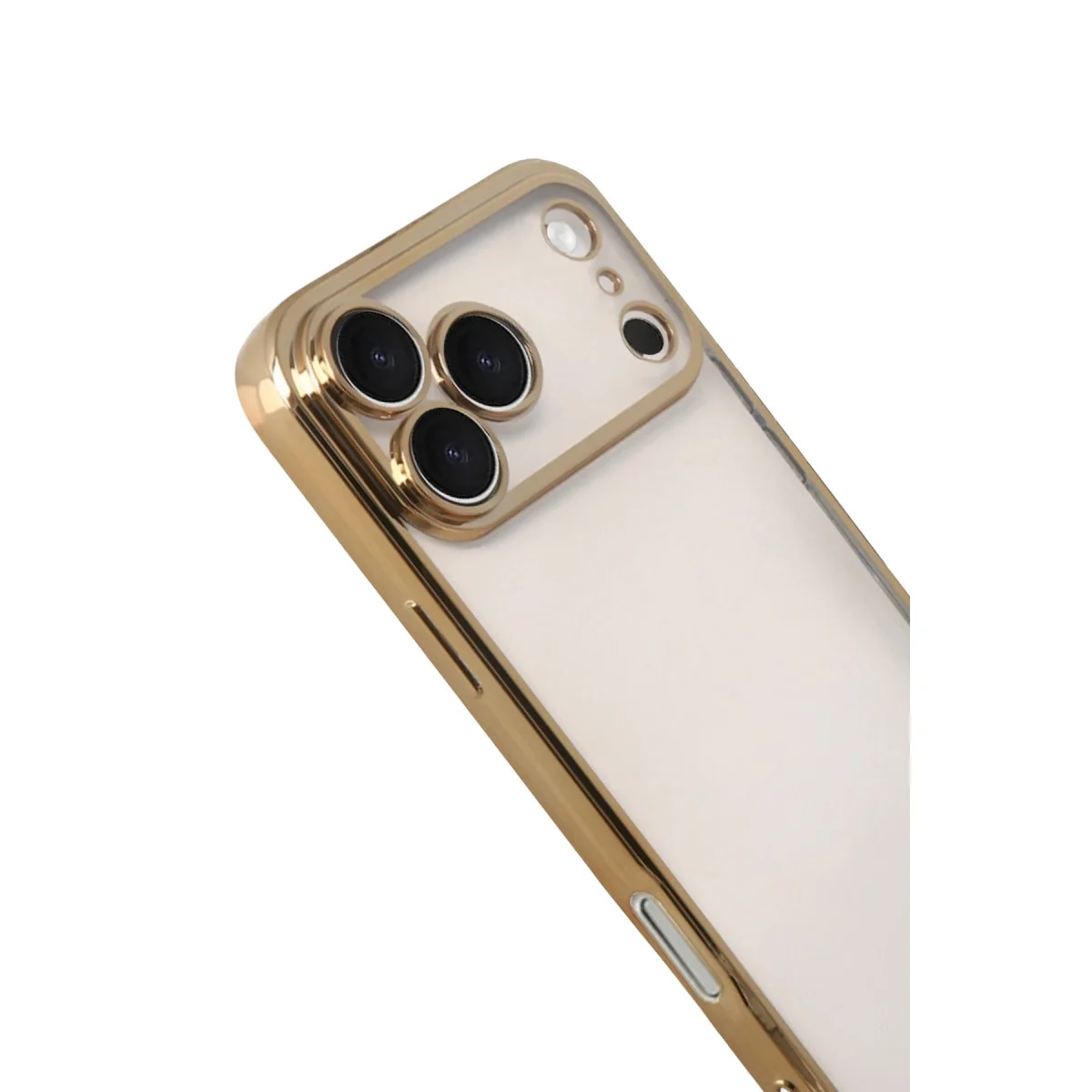 Apple İphone 17 Pro Razer Lensli Silikon - Gold görsel 3