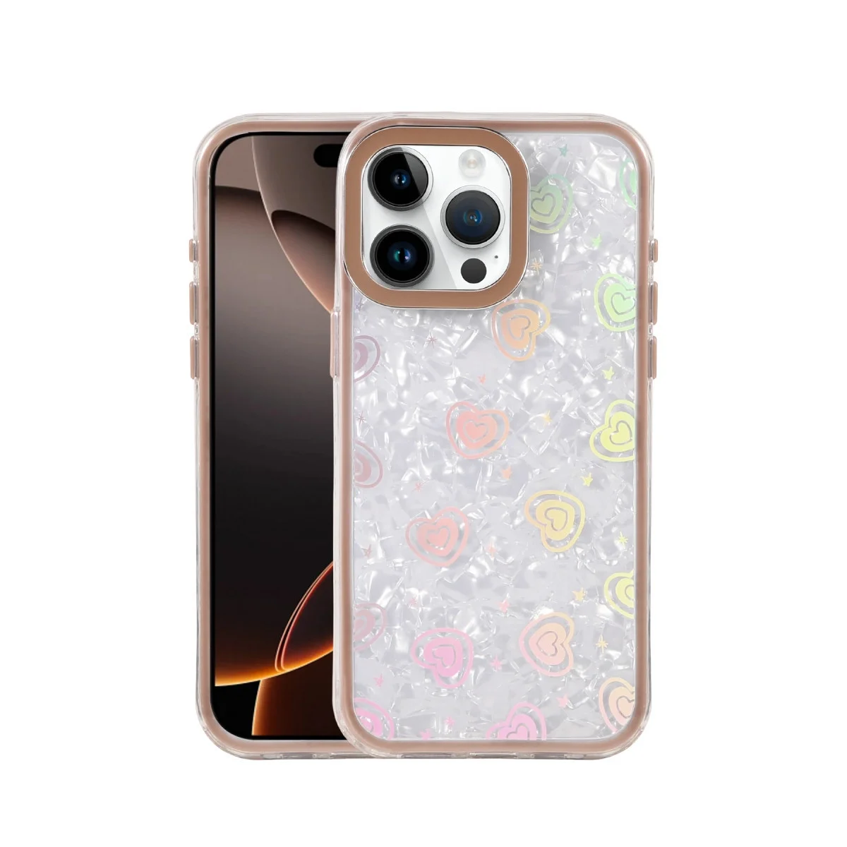 Apple İphone 16 Pro Max Lumi Desenli Kapak - Çöl Titanyum