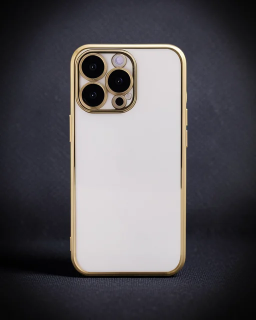 Apple İphone 14 Pro Max Kılıf Razer Lensli Silikon - Gold
