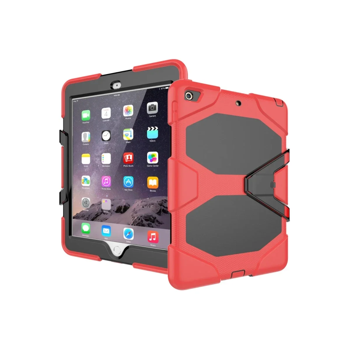 Apple iPad 5 Air 9.7 Kılıf Griffin Tablet Kapak - Kırmızı görsel 5