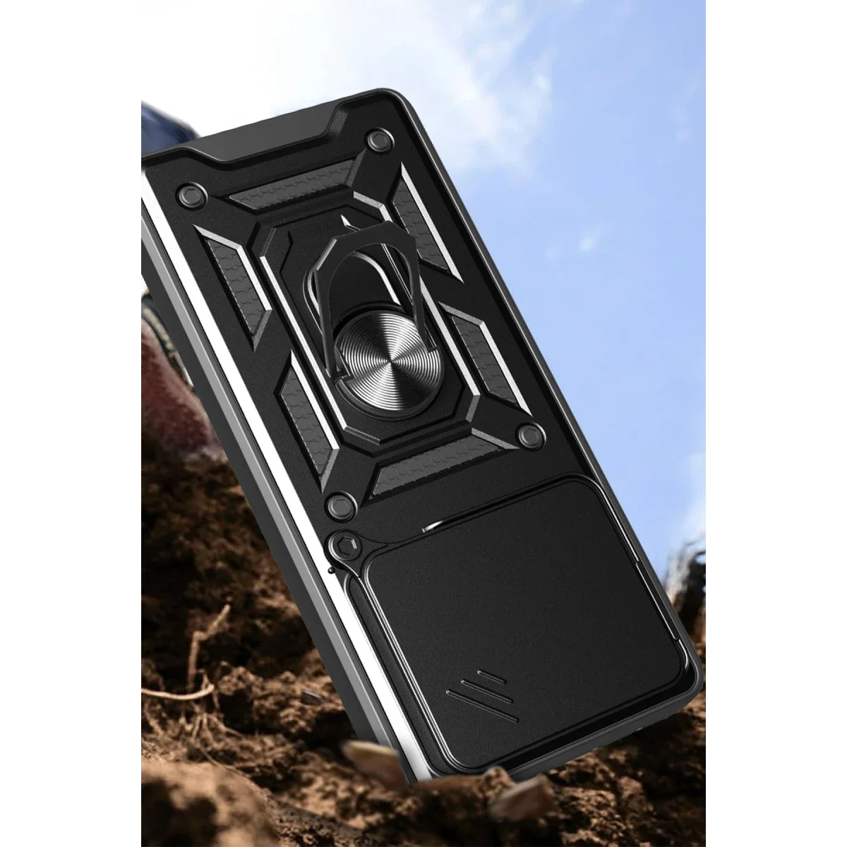 Xiaomi Mi 15 Kılıf Pars Lens Yüzüklü Silikon - Yeşil görsel 3
