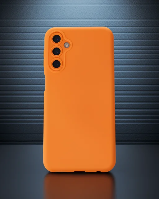 Samsung Galaxy M14 5g Kılıf Nano İçi Kadife Silikon - Turuncu
