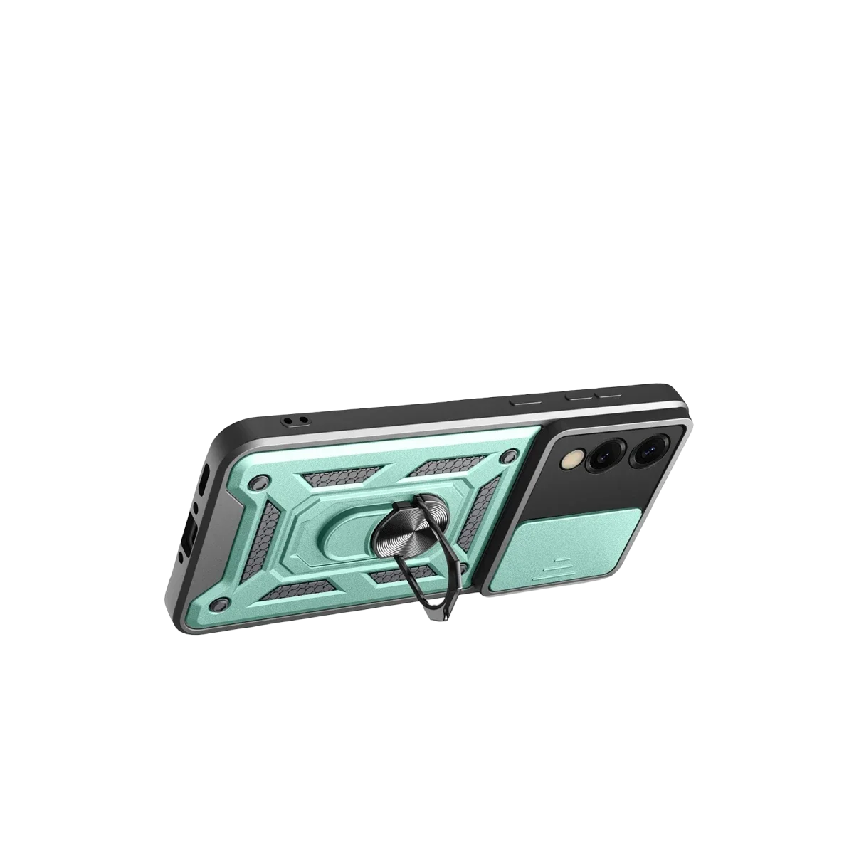 Samsung Galaxy S25 Edge Pars Lens Yüzüklü Silikon - Yeşil görsel 2