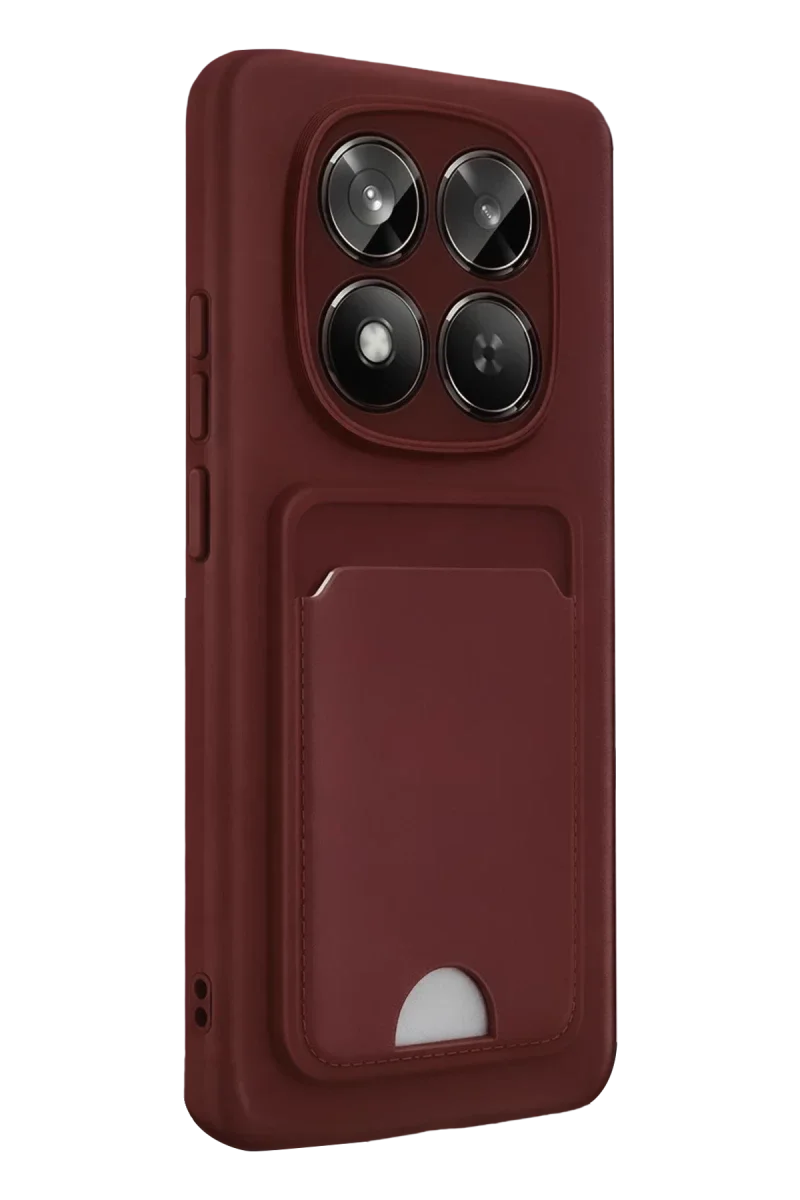 Xiao Red Note 15 Pro 5G Kelvin Kartvizitli Silikon - Bordo görsel 3
