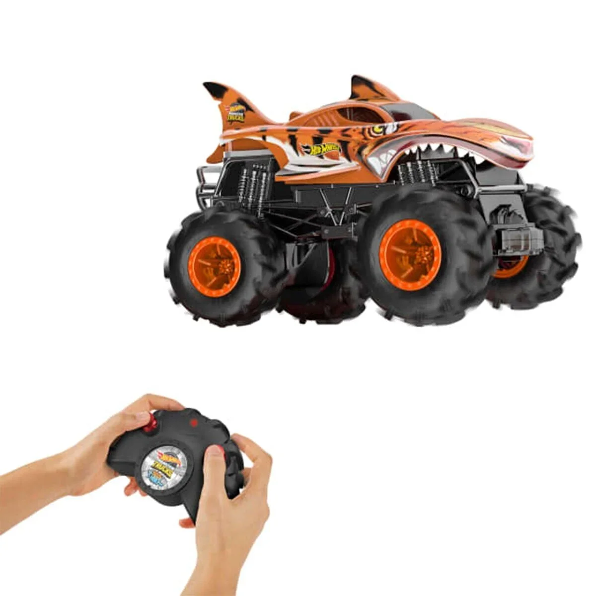 HNV03 Hot Wheels Monster Trucks RC 1:24 Tiger Shark Uzaktan Kumandalı Araç görsel 2