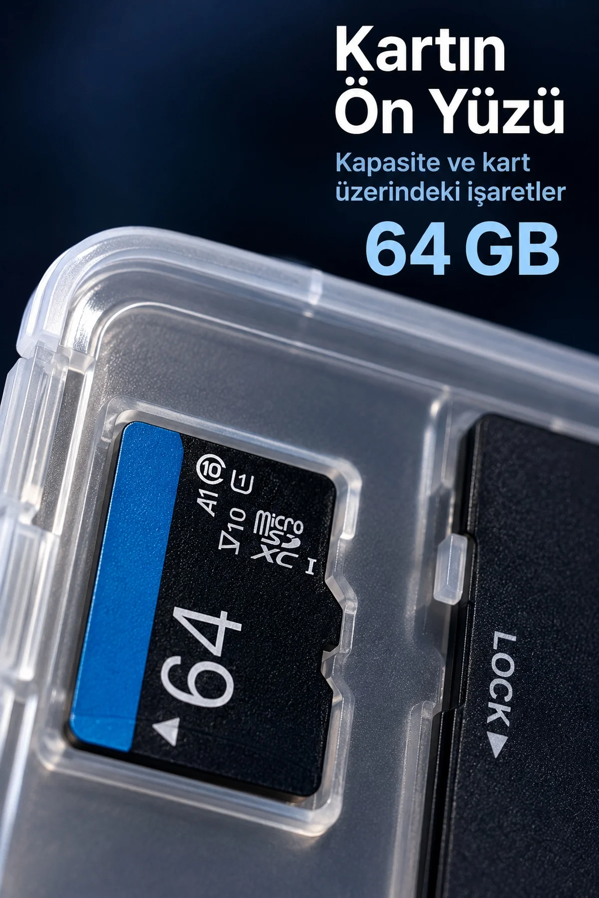 64 GB Micro SD Hafıza Kartı ve Adaptör görsel 2