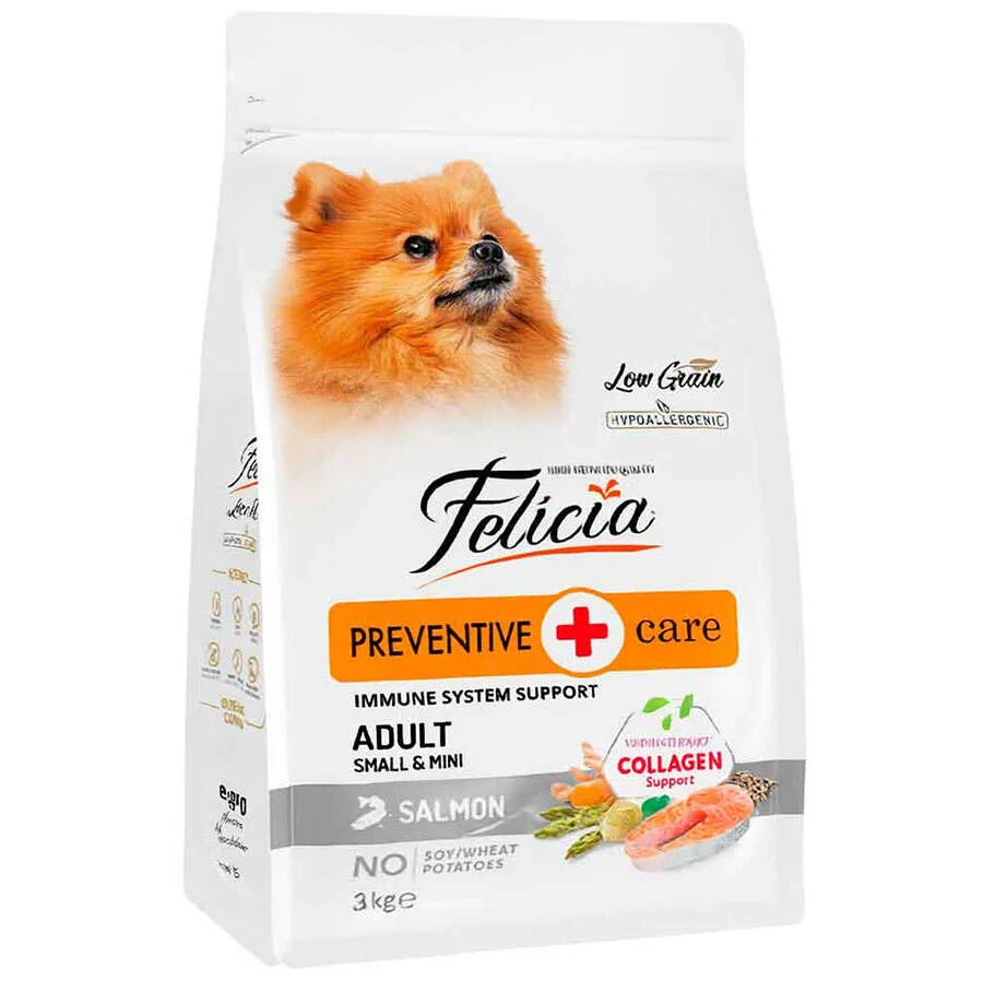 Somonlu mini ırk yetişkin köpek maması 3 kg felicia