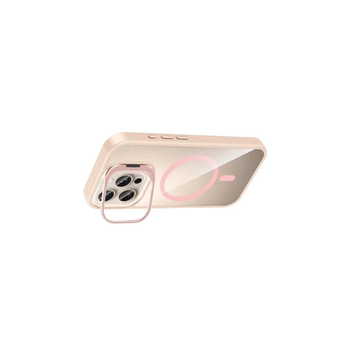 Joko Apple iPhone 16 Pro Remim Lensli Magsafe Standlı Kapak - Pembe görsel 4