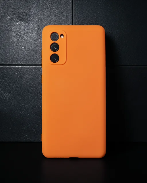 Samsung Galaxy S20 Fe Kılıf Nano İçi Kadife Silikon - Turuncu
