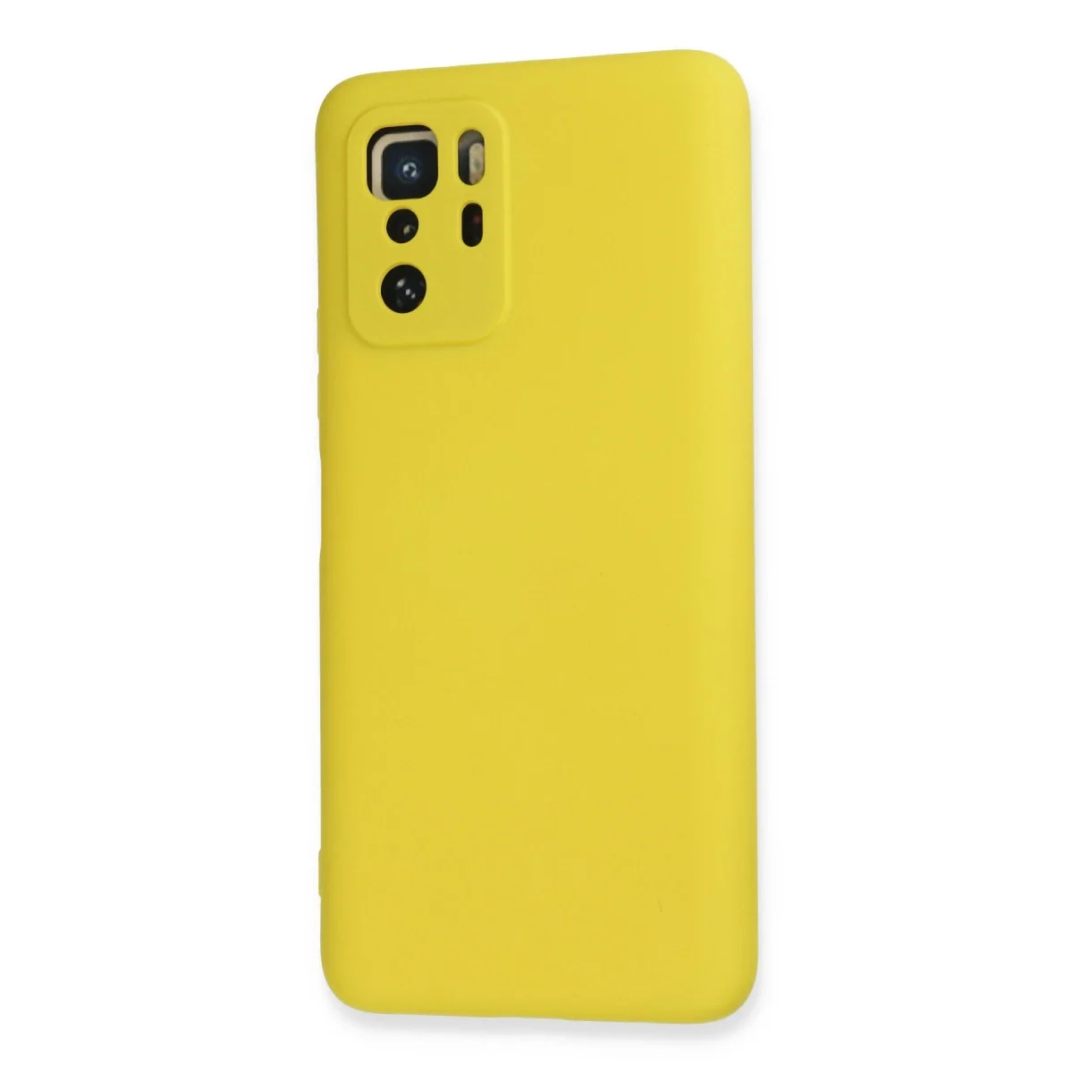 Xiaomi Poco X3 Gt Kılıf Nano İçi Kadife Silikon - Sarı görsel 3