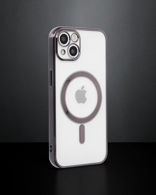 Apple İphone 14 Plus Kılıf Magneticsafe Lazer Silikon - Siyah