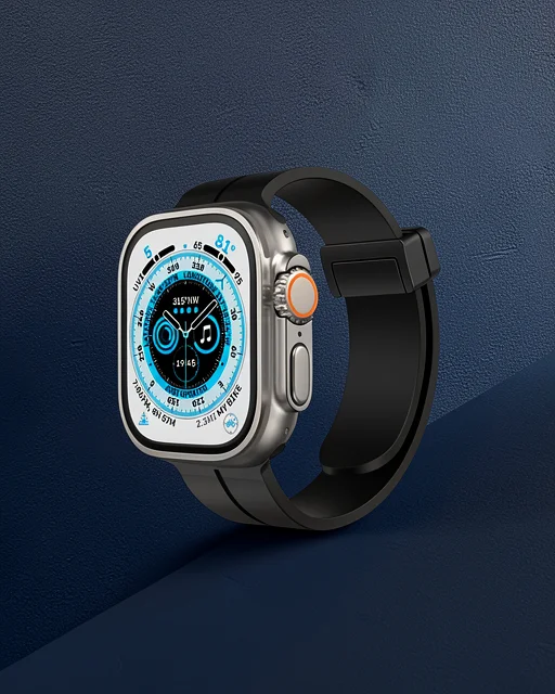 Apple Watch 38mm Kr412 Elegance Stylısh Kordon (saat Değildir) - Siyah