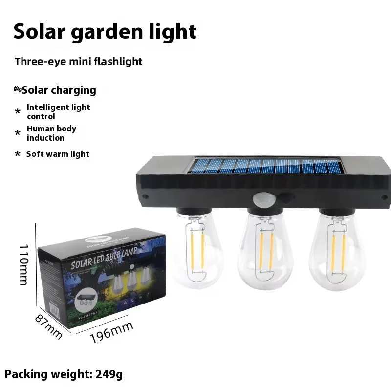 YT-819 3 Watt Suya Dayanıklı Hareket Sensörlü Solar LED Lamba görsel 6