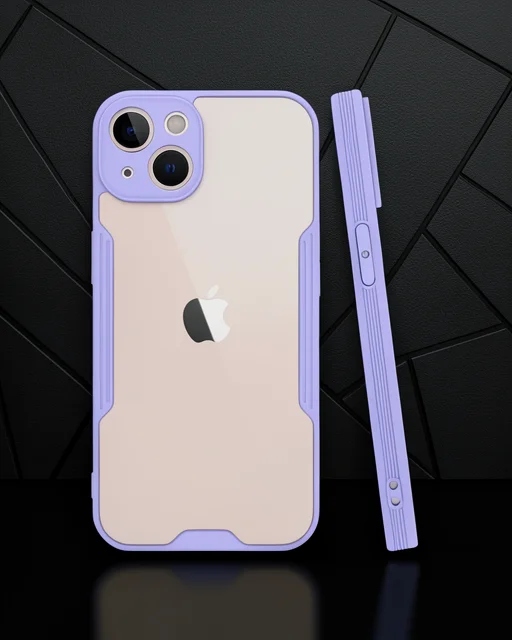 Apple İphone 14 Kılıf Platin Silikon - Lila