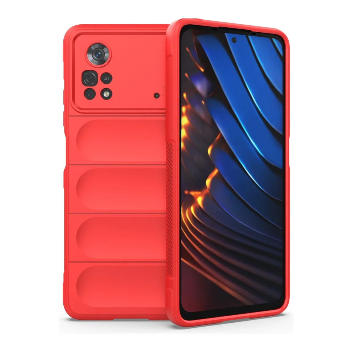 Xiao Poco X4 Pro 5g Kılıf Optimum Silikon - Kırmızı