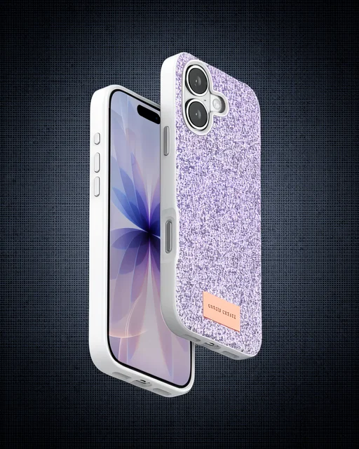Onegif Apple İphone 17 Bright Simli Kapak - Lila