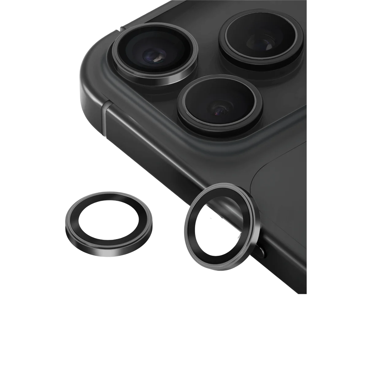 Apple iPhone 18 Pro Max Bilvis Titan Kamera Lens - Siyah görsel 2