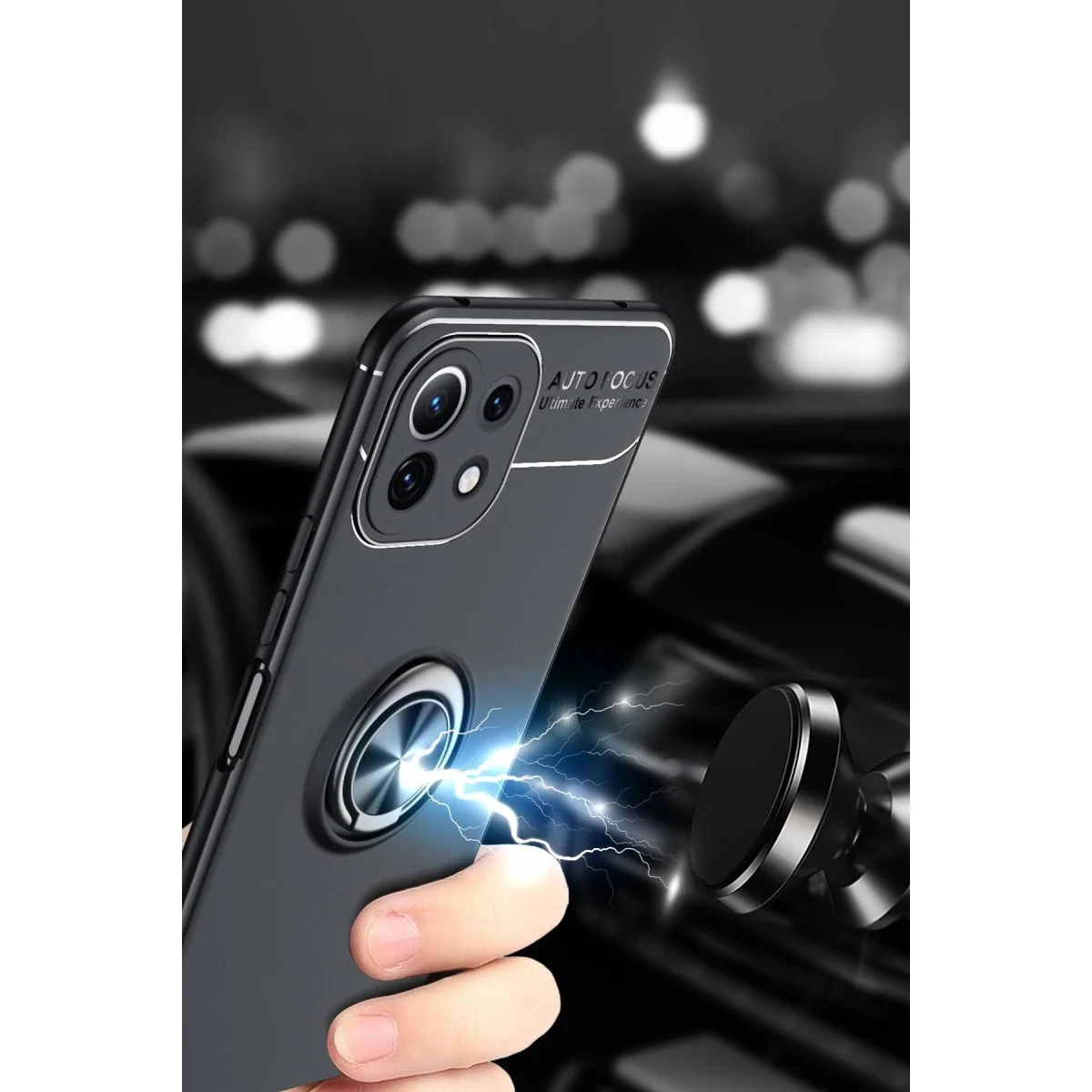 Xiaomi Mi 11 Lite Kılıf Range Yüzüklü Silikon - Kırmızı görsel 2