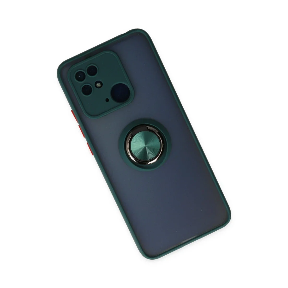 Xiaomi Poco C40 Kılıf Montreal Yüzüklü Silikon Kapak - Yeşil görsel 2