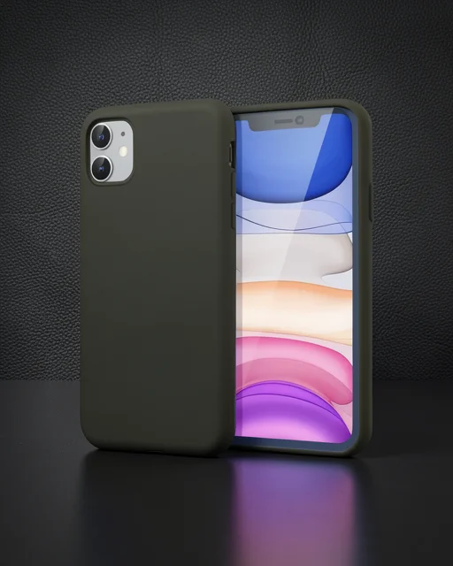 Apple İphone 11 Kılıf First Silikon - Kahverengi
