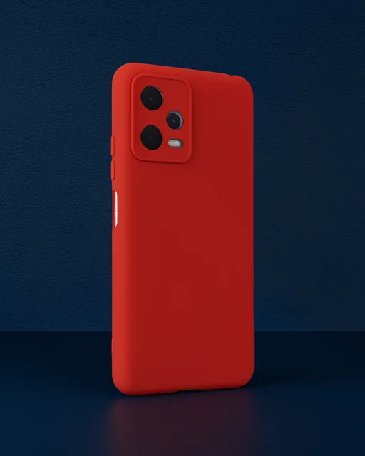 Xiaomi Redmi Note 12 5g Kılıf Nano İçi Kadife Silikon - Kırmızı