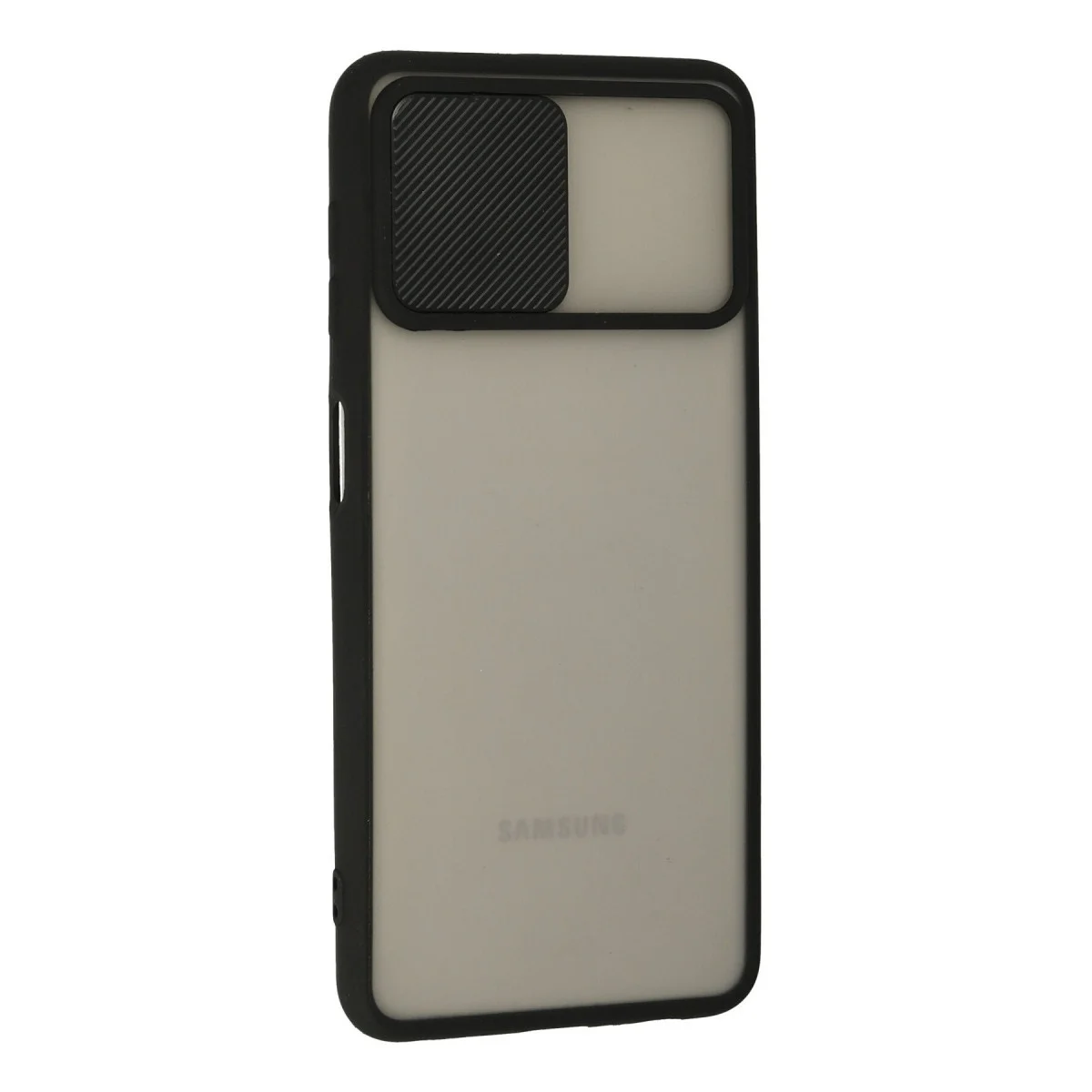 Samsung Galaxy A22 Kılıf Palm Buzlu Kamera Sürgülü Silikon - Siyah görsel 2